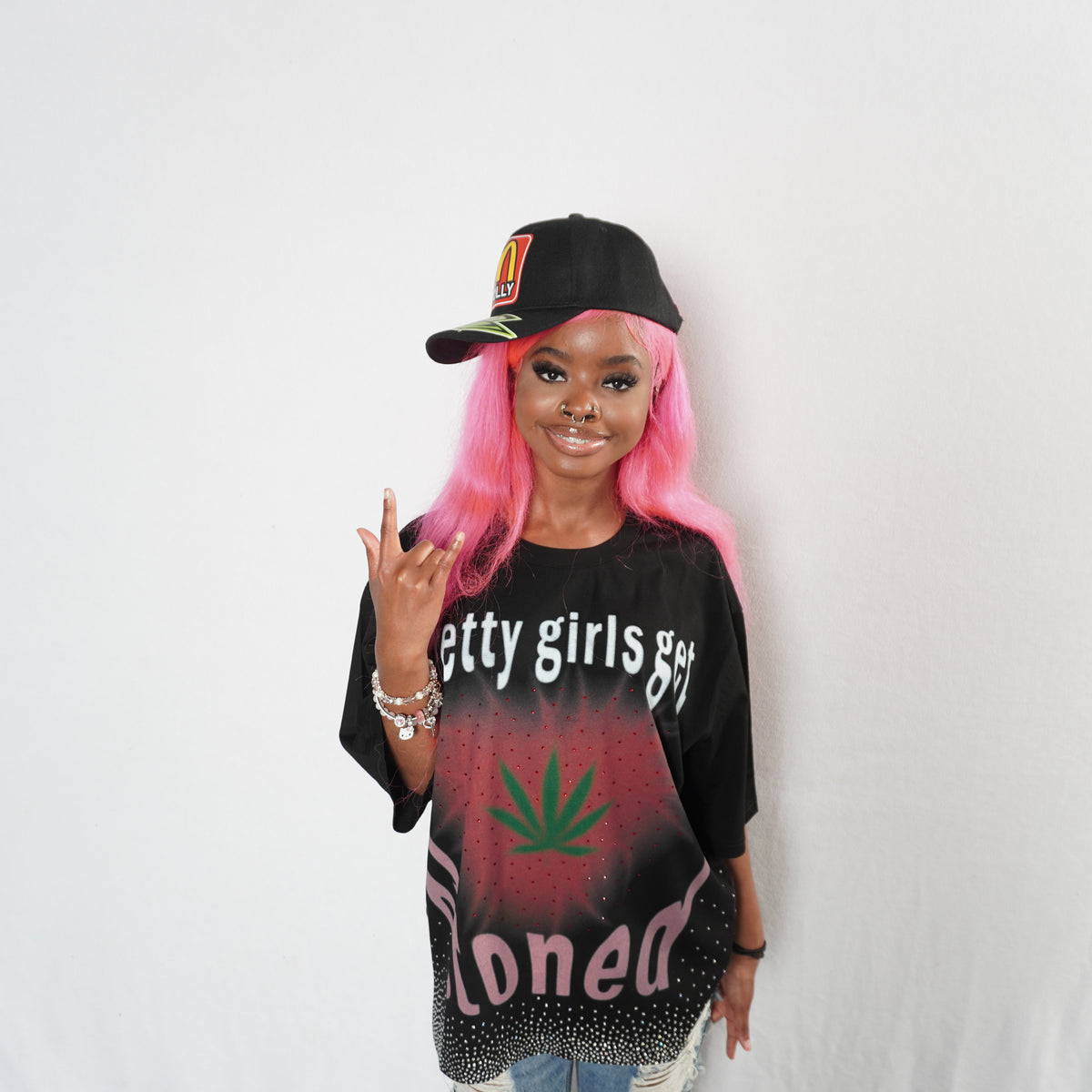 GET STONED Rhinestone T-Shirt
